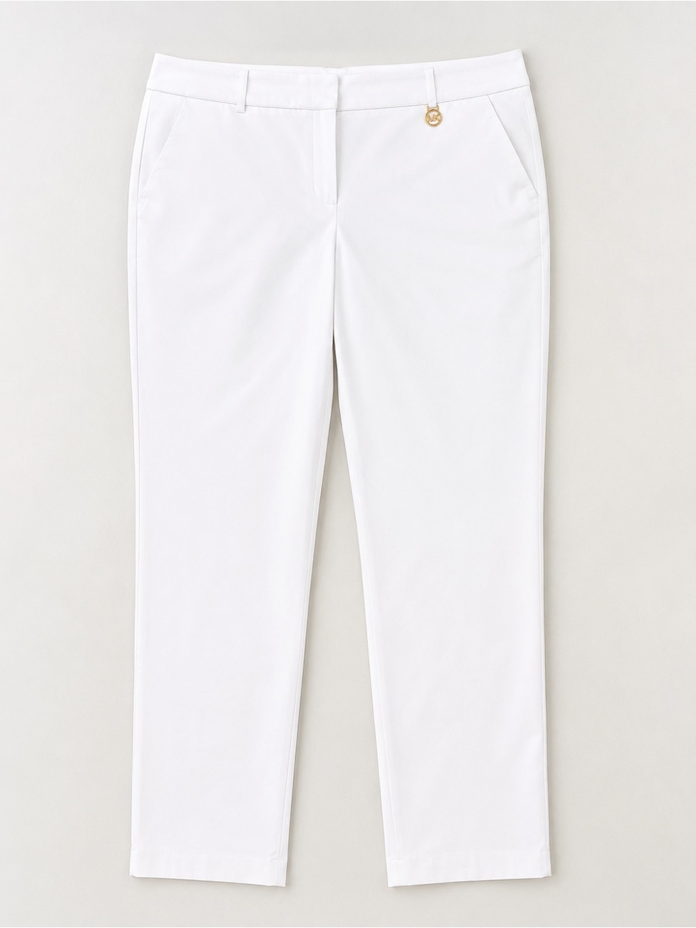 Michael Kors White Straight Leg Ankle Pants